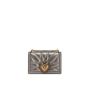 Dolce & Gabbana NIB Medium Devotion Shoulder Bag in Silver
